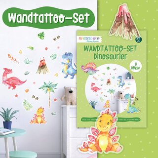 Wandtattoo-Set Dinosaurier